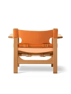 Den Spanske Stol i naturfarvet læder, eg olie af Børge Mogensen<Fredericia Furniture Sale