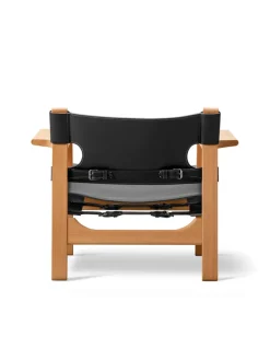 Den Spanske Stol i naturfarvet læder, eg olie af Børge Mogensen<Fredericia Furniture Sale