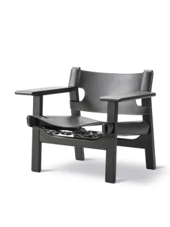 Den Spanske Stol i naturfarvet læder, eg olie af Børge Mogensen<Fredericia Furniture Sale