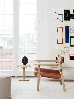 Den Spanske Stol i naturfarvet læder, eg sæbe af Børge Mogensen<Fredericia Furniture Sale