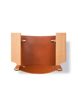 Den Spanske Stol i sort læder, røget eg olie af Børge Mogensen<Fredericia Furniture Clearance