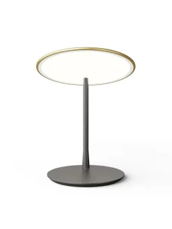 Disc table light, brushed brass fra<Nine New