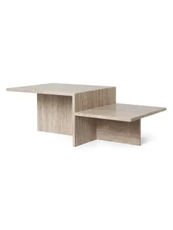 Distinct Coffee Table, Dark Brown Travertine fra<Ferm Living Clearance