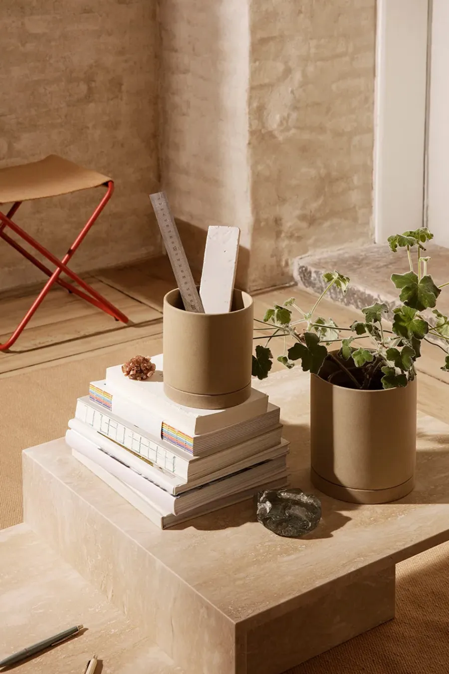 Distinct Coffee Table, Travertine fra<Ferm Living Best