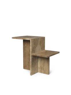 Distinct Side Table, Dark Brown Travertine fra<Ferm Living Best