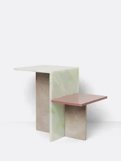 Distinct Side Table, Dark Brown Travertine fra<Ferm Living Best