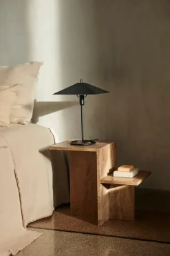 Distinct Side Table, Dark Brown Travertine fra<Ferm Living Best