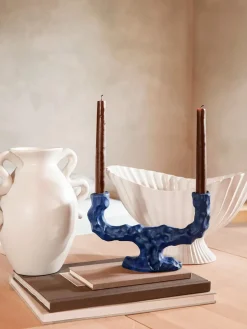 Dito Candle Holder bright blue, double fra<Ferm Living Clearance