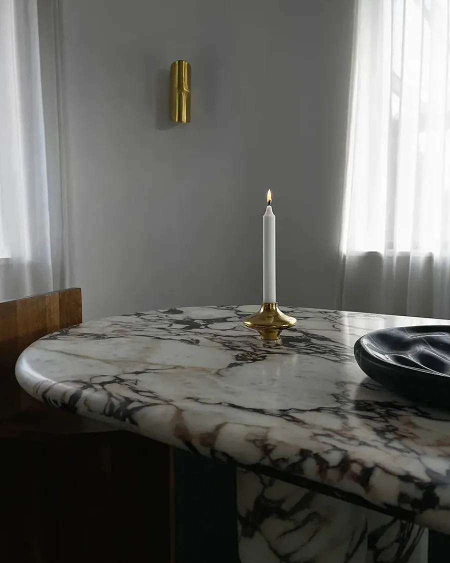 Doublet Candleholder Small, silver fra<Hein Studio Hot