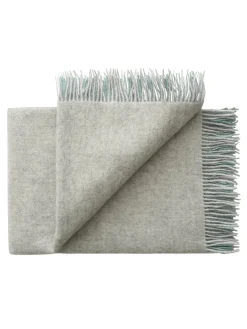 Drejø Plaid, aqua fra<Silkeborg Uldspinderi Clearance