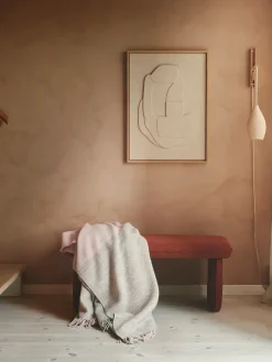 Drejø Plaid, rosa fra<Silkeborg Uldspinderi