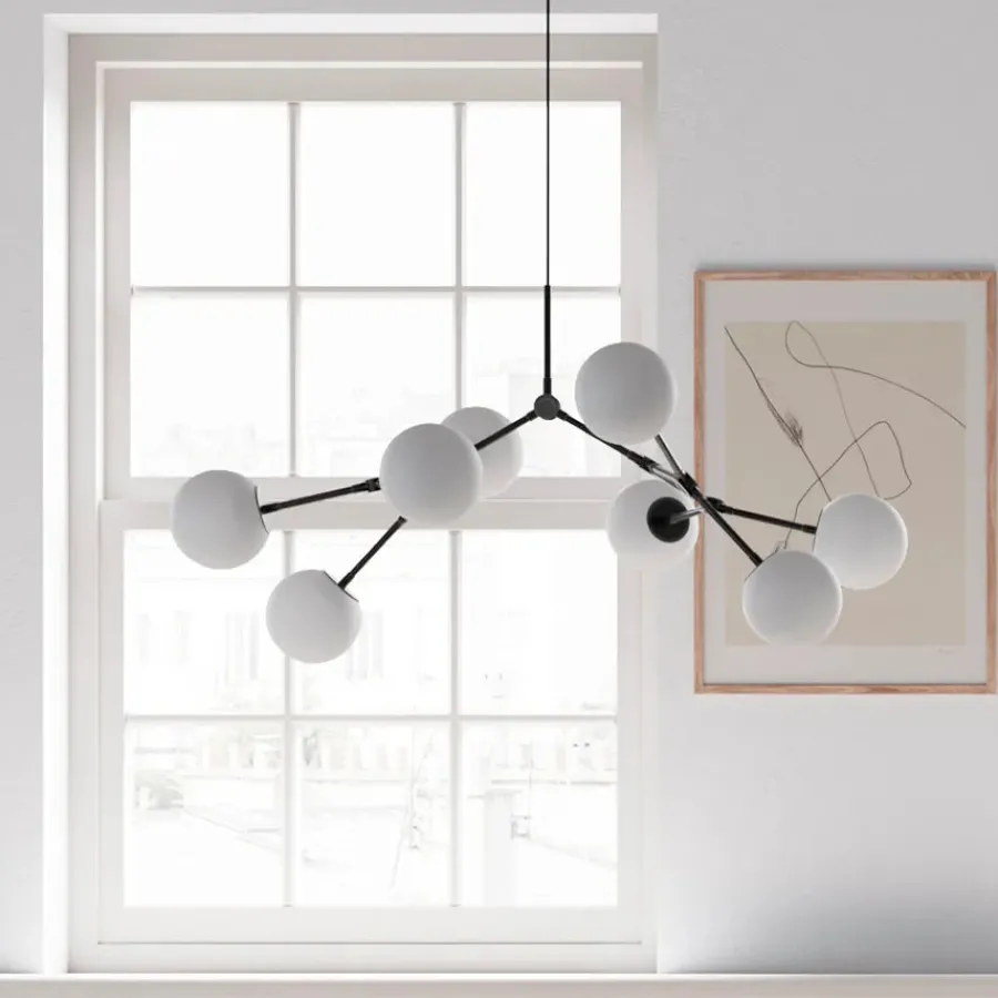 Drop Bulp Chandelier, mini grey fra<101 Copenhagen Clearance