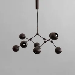 Drop Chandelier Globe, Mini, Burned Black fra<101 Copenhagen Clearance