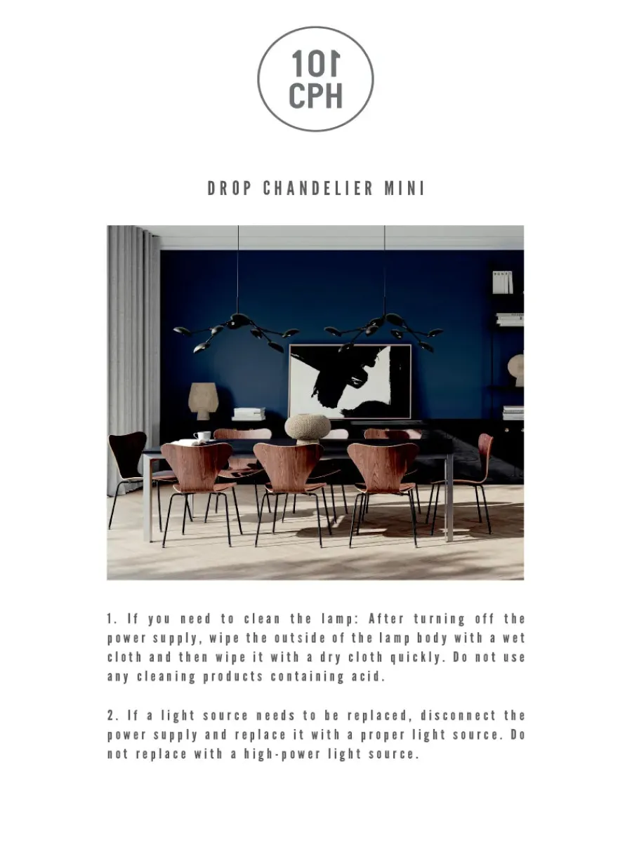 Drop Chandelier, mini bronze fra<101 Copenhagen Best