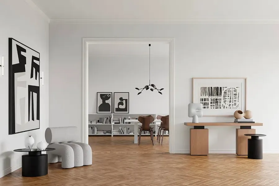 Drop Chandelier, mini burned black fra<101 Copenhagen Best