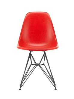 Eames Fiberglass Chair DSR, sortlakeret fra<Vitra Clearance
