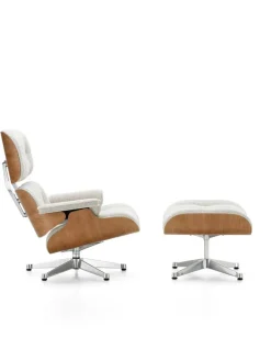 Eames Lounge Chair inkl. Fodskammel, valnød/Nubia fra<Vitra Sale