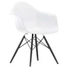 Eames Plastic Armchair DAW, sortlakeret ahorntræ fra<Vitra Discount