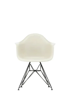 Eames Plastic Armchair DAR, sort pulverlakering fra<Vitra New