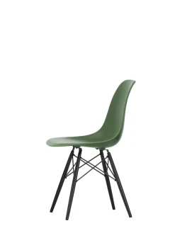 Eames Plastic Side Chair DSW, sortlakeret ahorntræ fra<Vitra Hot