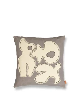 Figure Cushion, grey blue/off-white fra<Ferm Living Sale