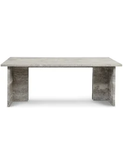 Fjer Sofabord 110 cm, travertin silver fra<Wabi Sabi Nordic Outlet