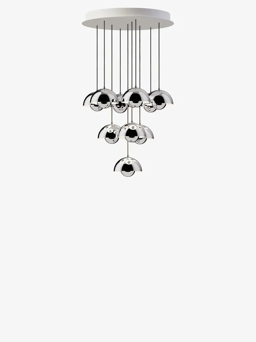 Flowerpot Chandelier VP10, 10 pendants reversed fra<&Tradition Sale