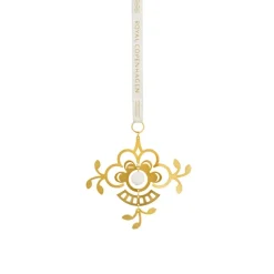 Forgyldt juleornament Blomst fra<Royal Copenhagen Best