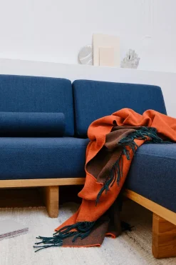 Franja Plaid, green/blue fra<Silkeborg Uldspinderi Online