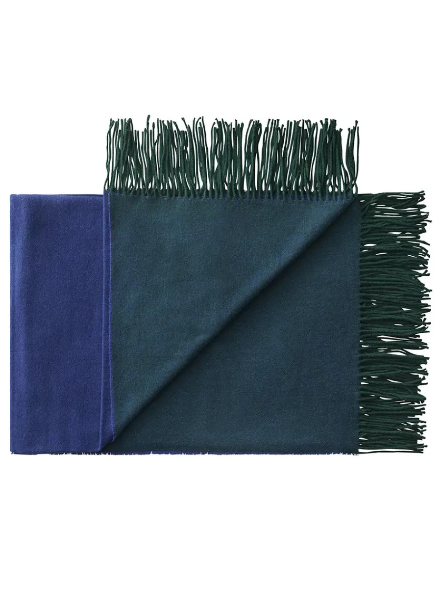 Franja Plaid, green/orange fra<Silkeborg Uldspinderi Best