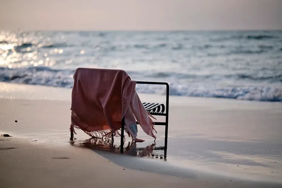 Franja Plaid, green/orange fra<Silkeborg Uldspinderi Best