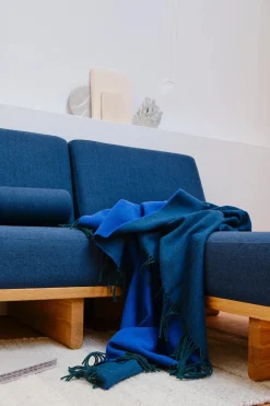 Franja Plaid, pink/yellow fra<Silkeborg Uldspinderi Clearance