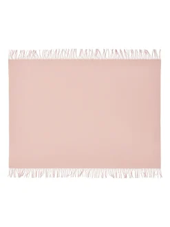 Franja Plaid, pink/yellow fra<Silkeborg Uldspinderi Clearance