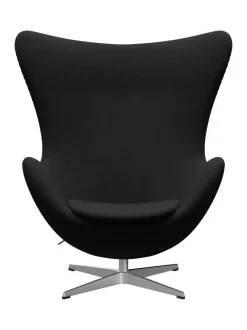 Ægget, sort læder/aluminium af Arne Jacobsen<Fritz Hansen Online