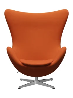 Ægget, sort læder/aluminium af Arne Jacobsen<Fritz Hansen Online