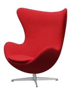 Ægget, sort læder/aluminium af Arne Jacobsen<Fritz Hansen Online