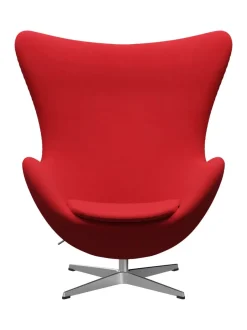 Ægget, sort læder/aluminium af Arne Jacobsen<Fritz Hansen Online