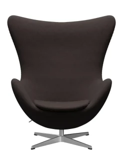Ægget, sort læder/aluminium af Arne Jacobsen<Fritz Hansen Online