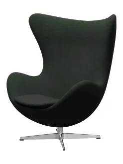 Ægget, sort læder/aluminium af Arne Jacobsen<Fritz Hansen Online