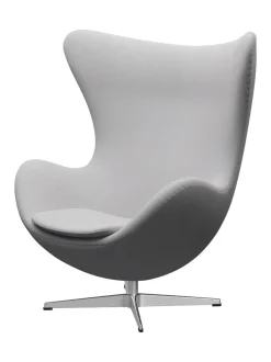 Ægget, sort læder/aluminium af Arne Jacobsen<Fritz Hansen Online