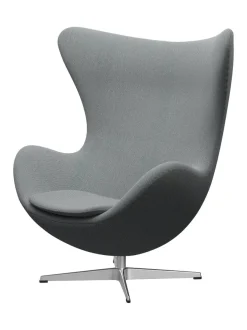 Ægget, sort læder/aluminium af Arne Jacobsen<Fritz Hansen Online