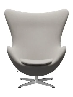 Ægget, sort læder/aluminium af Arne Jacobsen<Fritz Hansen Online