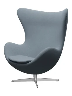 Ægget, sort læder/aluminium af Arne Jacobsen<Fritz Hansen Online
