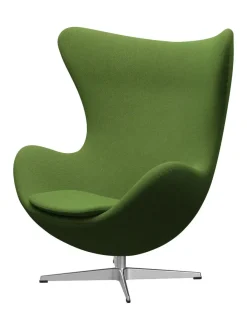 Ægget, sort læder/aluminium af Arne Jacobsen<Fritz Hansen Online