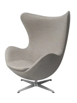 Ægget, sort læder/aluminium af Arne Jacobsen<Fritz Hansen Online