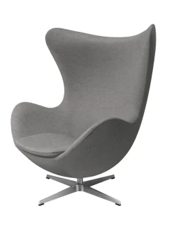 Ægget, sort læder/aluminium af Arne Jacobsen<Fritz Hansen Online