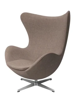 Ægget, sort læder/aluminium af Arne Jacobsen<Fritz Hansen Online