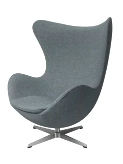 Ægget, sort læder/aluminium af Arne Jacobsen<Fritz Hansen Online