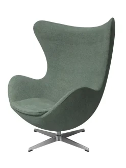 Ægget, sort læder/aluminium af Arne Jacobsen<Fritz Hansen Online