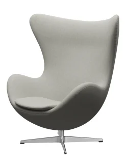 Ægget, sort læder/aluminium af Arne Jacobsen<Fritz Hansen Online